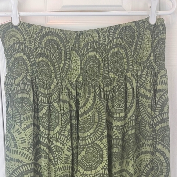 NWT ☆ Three Dots 'Woodland Mosaic' Green Pull-On Pants Medium - Picture 7 of 10